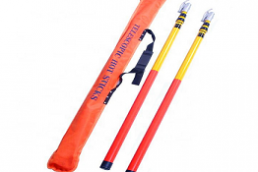 High voltage telescopic fiberglass electrical hot stick