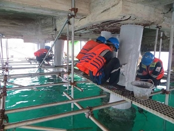 Our FRP grating and tubes were used on project at seaside in Indonesia